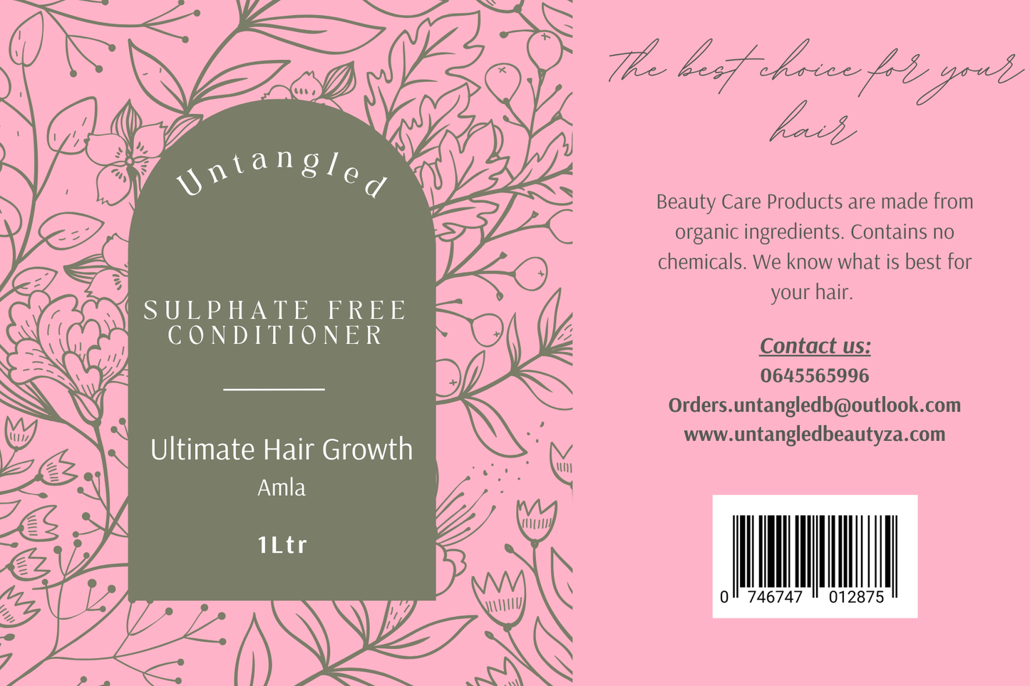 1 Ltr Ultimate Hair Growth Sulphate Free Shampoo & Conditioner Set